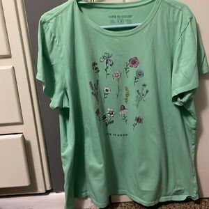 Set of Two Life is Good Tee Shirts 1X